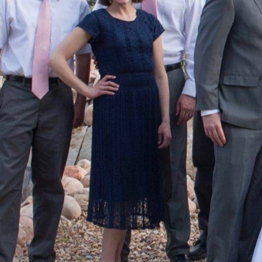 Navy lace dress from Downeast